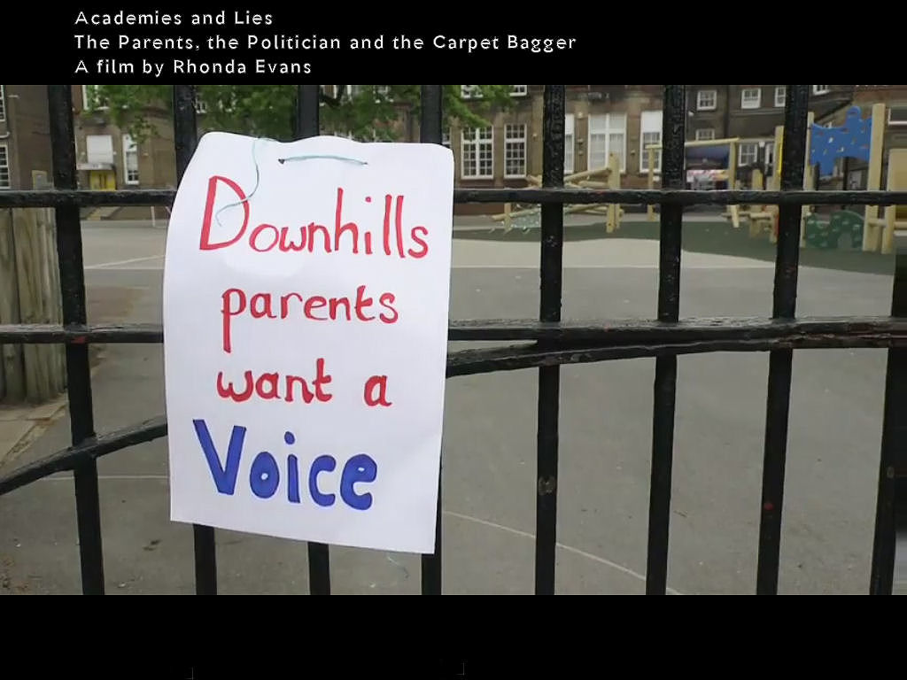 Academies and Lies - Rhonda Evans' film about Downhills parents' campaign - shown at N.U.T. annual conference